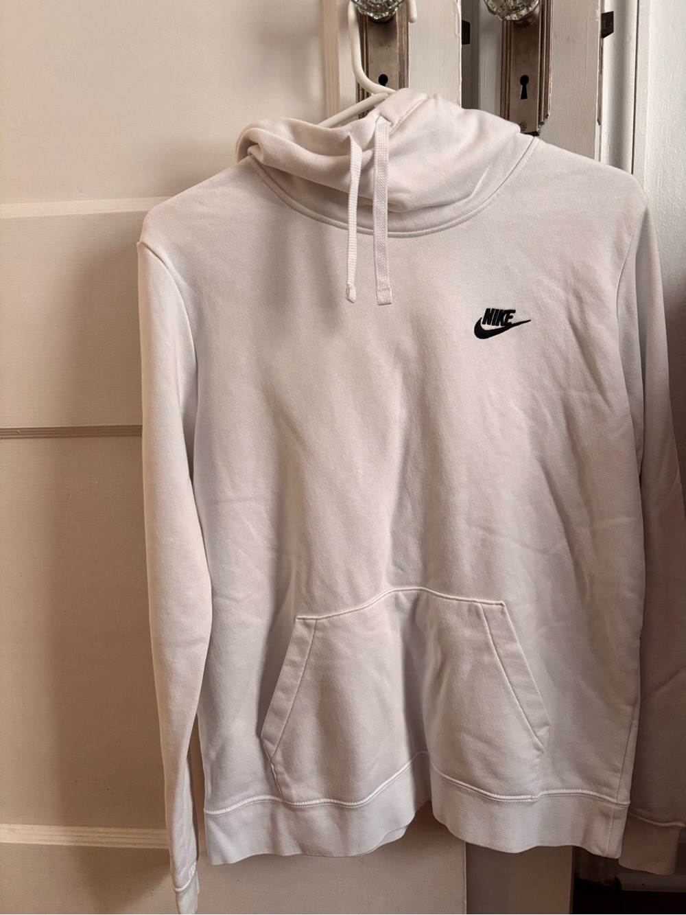 Nike White Cowl Neck Pullover Sweatshirt